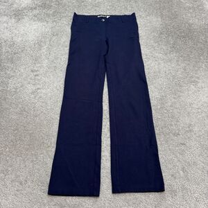 Betabrand Dress Pants Yoga Bootcut Womens Medium Navy Blue Stretch Classic Work